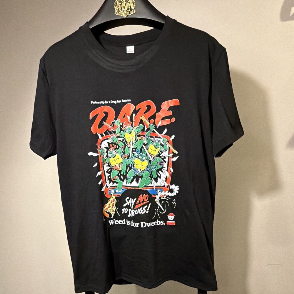 D.A.R.E. Ninja turtle Black T-Shirt Medium